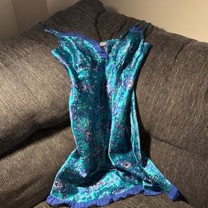 $5-Elegant Blue Paisley Mini Dress